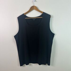 Ming Wang Black Knit Scoop Neck Sleeveless Tank Top Women's Size 3X
